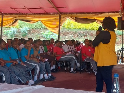 Mentorship session with girls at Mugoiri Girls High Schooi